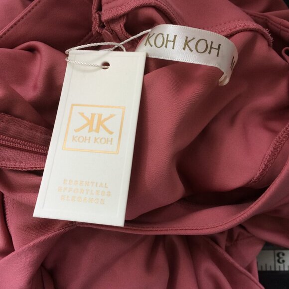 Koh Koh NEW Jumpsuit 1 Piece Pant Suit Cape Topper NWT Dusty Pink Medium - Picture 7 of 9